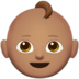 苹果系统里的婴儿：中等肤色emoji表情