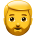 苹果系统里的男：胡子emoji表情