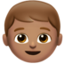 苹果系统里的男孩：中等肤色emoji表情