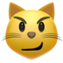 苹果系统里的苦笑的猫emoji表情
