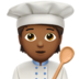 苹果系统里的厨师：中黑肤色emoji表情