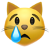 苹果系统里的难过的猫emoji表情