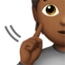 苹果系统里的聋人：中黑肤色emoji表情