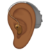 苹果系统里的带助听器的耳朵：中等深色肤色emoji表情