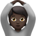 苹果系统里的做“好”手势的人：深色肤色emoji表情