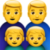 苹果系统里的家庭：男人，男人，男孩，男孩emoji表情
