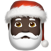 苹果系统里的圣诞老人：深色肤色emoji表情