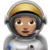 苹果系统里的女宇航员：中等肤色emoji表情