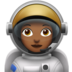 苹果系统里的女宇航员：中黑肤色emoji表情