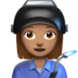 苹果系统里的工厂女人：中等肤色emoji表情
