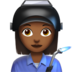 苹果系统里的工厂女人：中深色肤色emoji表情