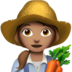 苹果系统里的女农民：中等肤色emoji表情