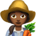 苹果系统里的女农夫：中黑肤色emoji表情
