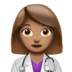 苹果系统里的女保健员：中等肤色emoji表情