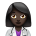 苹果系统里的女保健员：深色肤色emoji表情