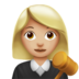 苹果系统里的女法官：中浅肤色emoji表情