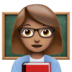 苹果系统里的女老师：中等肤色emoji表情
