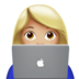 苹果系统里的女工程师：中浅肤色emoji表情