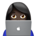 苹果系统里的女工程师：深色肤色emoji表情
