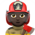 苹果系统里的消防员：深色肤色emoji表情