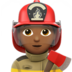 苹果系统里的消防员：中深色肤色emoji表情