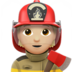 苹果系统里的消防员：中浅肤色emoji表情