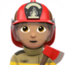 苹果系统里的消防员：中等肤色emoji表情