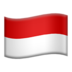 苹果系统里的国旗：印度尼西亚emoji表情