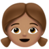 苹果系统里的女孩：中等肤色emoji表情