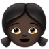 苹果系统里的女孩：深色肤色emoji表情