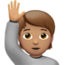 苹果系统里的举手：中等肤色emoji表情