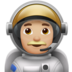 苹果系统里的宇航员：中浅肤色emoji表情