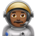 苹果系统里的宇航员：中黑肤色emoji表情