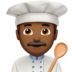 苹果系统里的男厨师：中黑肤色emoji表情