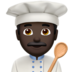 苹果系统里的男厨师：深色肤色emoji表情