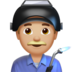 苹果系统里的工厂男人：中浅肤色emoji表情