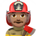 苹果系统里的男消防员：中等肤色emoji表情