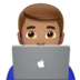 苹果系统里的男技术员：中等肤色emoji表情
