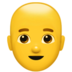 苹果系统里的男：秃头emoji表情