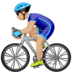 苹果系统里的男子自行车运动：中浅肤色emoji表情