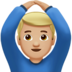 苹果系统里的做“好”手势的男人：中等浅肤色emoji表情