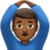 苹果系统里的做“好”手势的男人：中黑肤色emoji表情