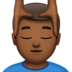 苹果系统里的男士按摩：中黑肤色emoji表情