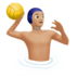 苹果系统里的男子水球：中浅肤色emoji表情