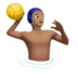 苹果系统里的男子水球：中等肤色emoji表情