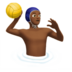苹果系统里的男子水球：中深色肤色emoji表情