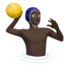 苹果系统里的男子水球：深色肤色emoji表情