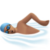苹果系统里的男子游泳：中等肤色emoji表情