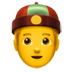 苹果系统里的戴无檐便帽帽子、瓜皮帽的男人emoji表情