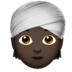 苹果系统里的戴头巾的人：深色肤色emoji表情